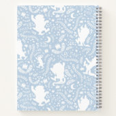Carnet Où les choses sauvages le modèle floral bleu (Dos)