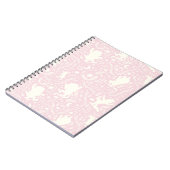 Carnet Où les choses sauvages rose modèle floral (Côté gauche)