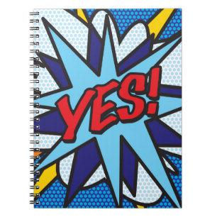 Carnet OUI Amusant Bande Dessinée Rétro Pop Art