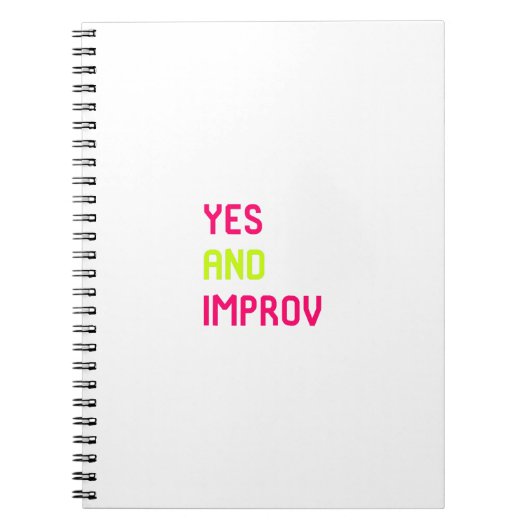 Carnet Oui et citation improvisée d'Improv de comédie (Devant)