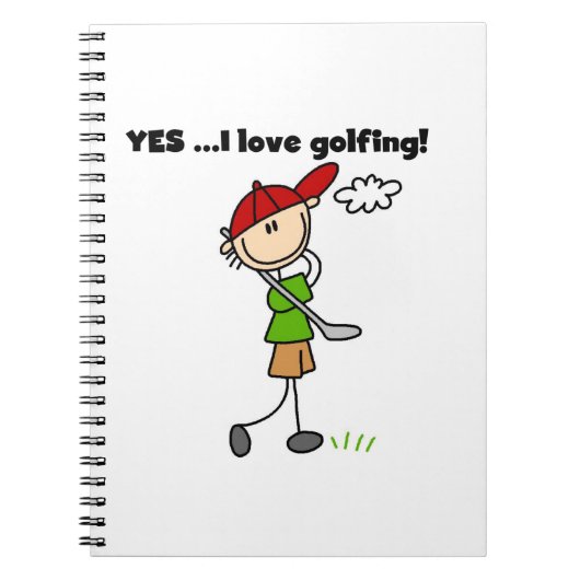 Carnet Oui j'adore le golf (Devant)