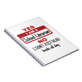 Carnet Oui Je Suis Bibliothécaire D'École (Côté Droit)