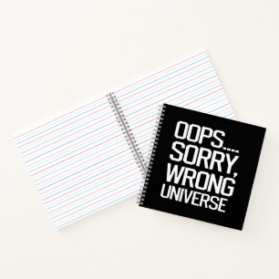 Carnet Oups, Désolé - Univers incorrect