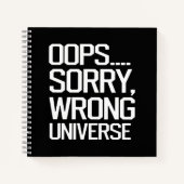 Carnet Oups, Désolé - Univers incorrect (Devant)