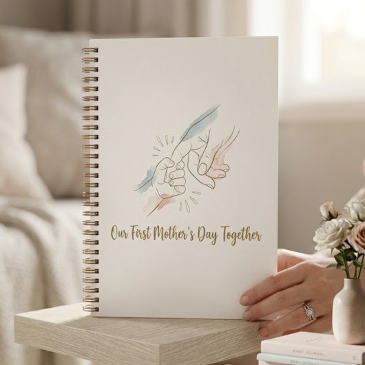 Carnet Our First Mother's Day Together Notebook - Minimal