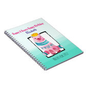 Carnet Ours à l'aquarelle mignonne avec une couronne Joye (Côté Droit)