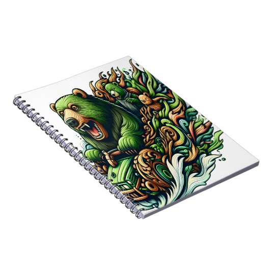 Carnet Ours Animés à bord d'une voiture verte (Côté Droit)