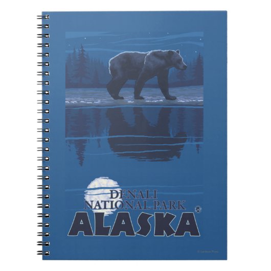 Carnet Ours au clair de lune - Parc national Denali, Alas (Devant)