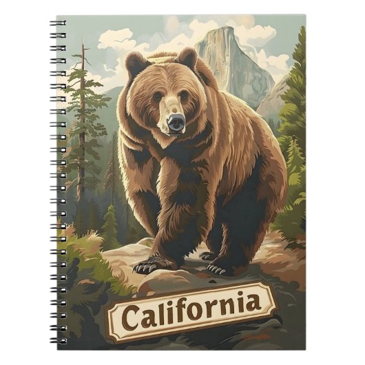 Carnet Ours Brown de Californie Vintage (Devant)