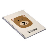 Carnet Ours brun mignon (Côté Droit)