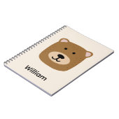 Carnet Ours brun mignon (Côté gauche)