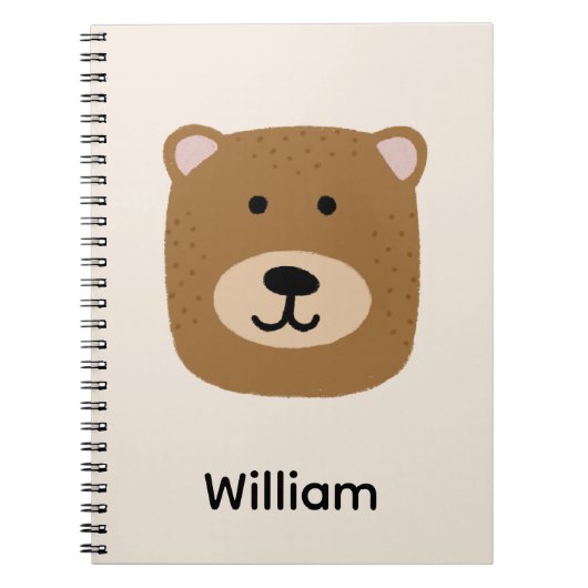 Carnet Ours brun mignon (Devant)
