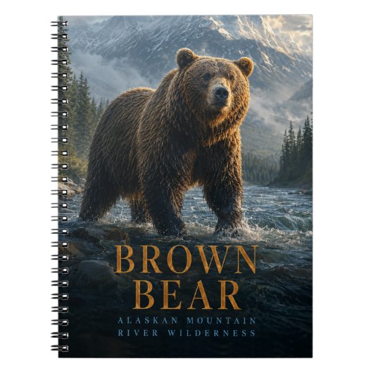 Carnet Ours Brun Rivière Alaska ANIMALS (Devant)