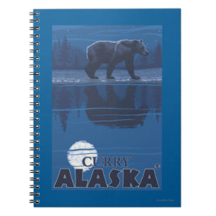 Carnet Ours dans le clair de lune - cari, Alaska
