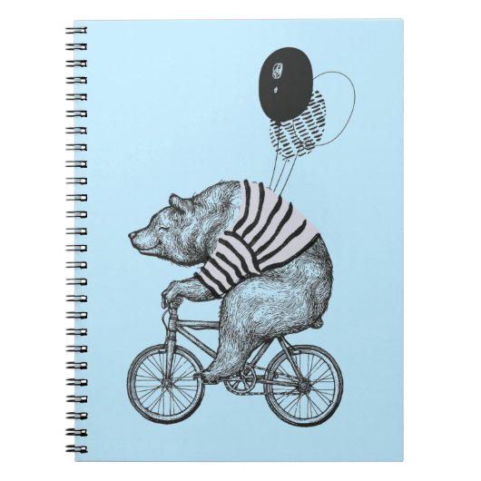 Carnet Ours de bicyclette de ballon (Devant)