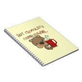 Carnet Ours de garçon de connaisseur de chocolat chaud (Côté Droit)