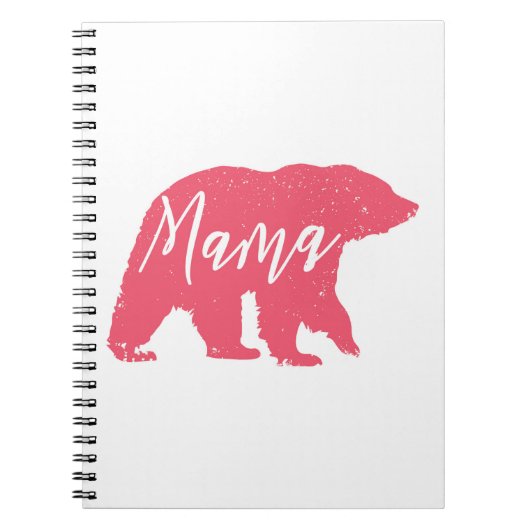 Carnet Ours de maman rose (Devant)
