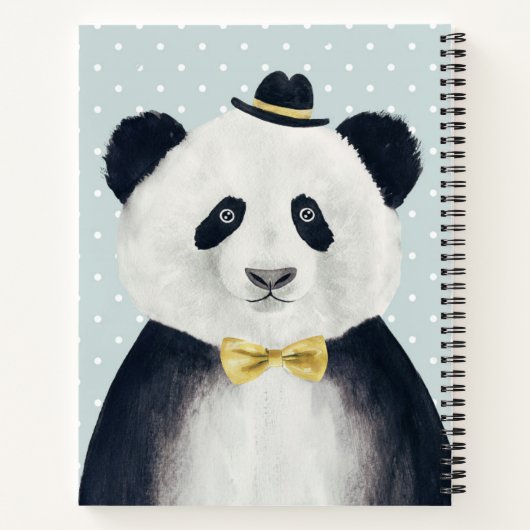 Carnet Ours de panda aquarelle (Dos)