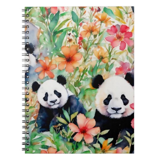 Carnet Ours de panda aquarelle (Devant)