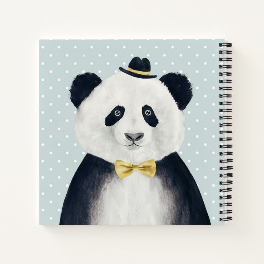 Carnet Ours de panda aquarelle (Dos)