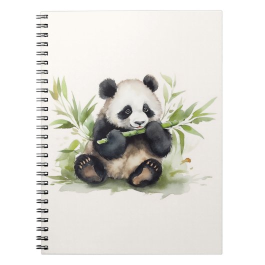 Carnet Ours de panda avec bambou (Devant)