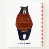 Carnet Ours de Sweer Red Reindeer | Ajouter Votre Nom (Dos)