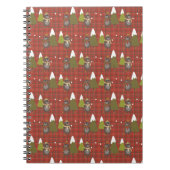 Carnet Ours d'hiver Blanc Noël Rouge Buffle Plaid (Devant)
