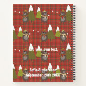 Carnet Ours d'hiver Blanc Noël Rouge Buffle Plaid (Dos)