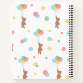 Carnet Ours en peluche avec ballons (Dos)