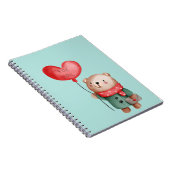 Carnet Ours en peluche de la Saint Valentin tenant un bal (Côté Droit)