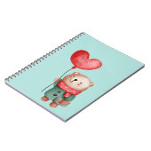 Carnet Ours en peluche de la Saint Valentin tenant un bal (Côté gauche)