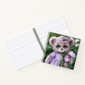 Carnet Ours en peluche en robe lilas   (Intérieur)