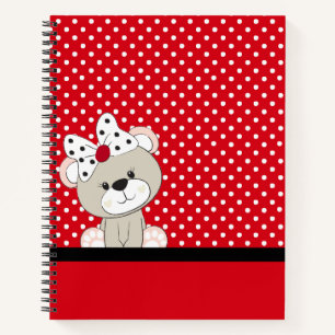 Carnet ours en peluche mignon