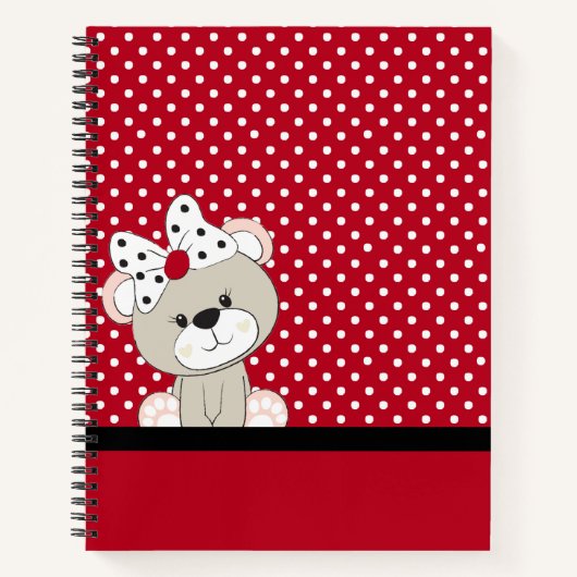 Carnet ours en peluche mignon (Devant)