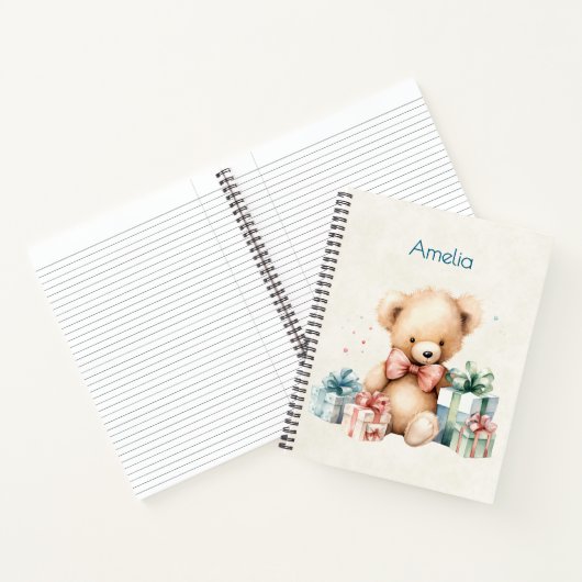 Carnet Ours en peluche mignonne avec cadeaux de Noël (Intérieur)