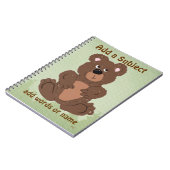 Carnet Ours en peluche O1 (Côté gauche)