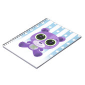Carnet Ours en peluche - oeil étoilé pourpre (Côté gauche)