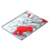 Carnet Ours en peluche rouge dans l'arbre de Noël (Côté gauche)