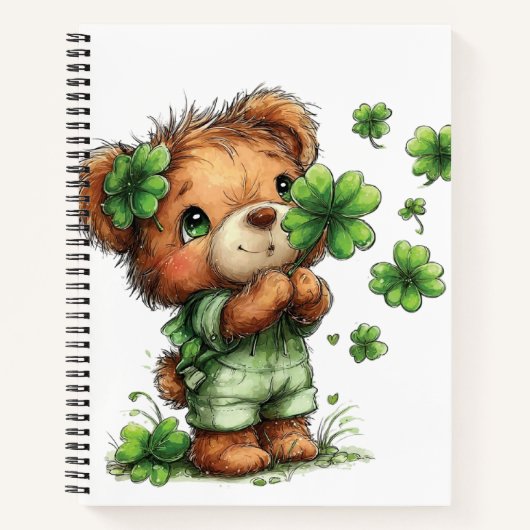 CARNET OURS EN PELUCHE THÉMATIQUES IRLANDE ADORABLE (Devant)