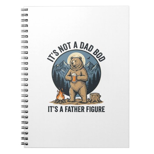 Carnet Ours figure paternelle drôle design vectoriel de c (Devant)