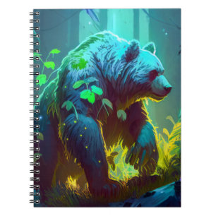 Carnet Ours Gizzly Portrait animal Peinture Faune