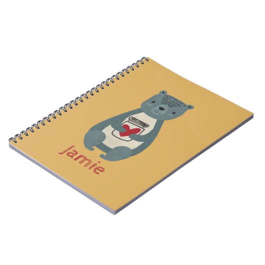 Carnet Ours gris mou (Côté gauche)