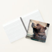 Carnet Ours grizzli mignon dans l'eau (Intérieur)
