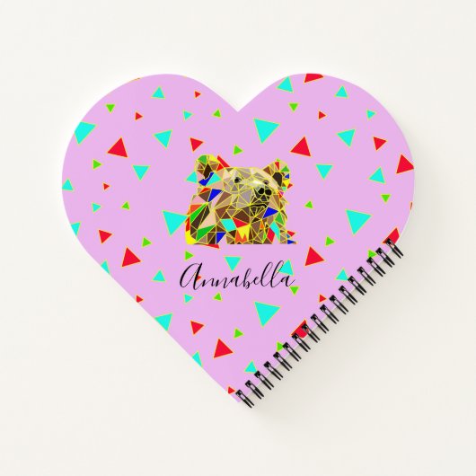 Carnet Ours Grizzly Rose (Dos)