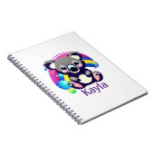 Carnet Ours koala personnalisé et arc-en-ciel (Côté Droit)