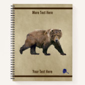 Carnet Ours Kodiak Sur Papier Ancien (Devant)