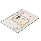 Carnet Ours mignon, Fleur Jaune et Fer Floral Wreath Baby (Côté gauche)