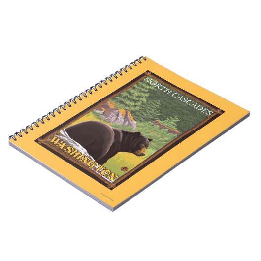 Carnet Ours noir en forêt - Cascades du Nord, Lashingto (Côté gauche)