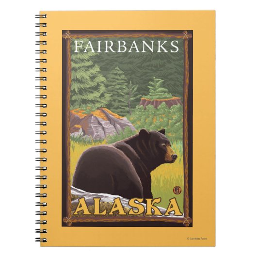 Carnet Ours noir en forêt - Fairbanks, Alaska (Devant)