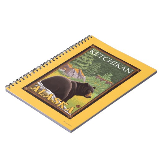 Carnet Ours noir en forêt - Ketchikan, Alaska (Côté gauche)
